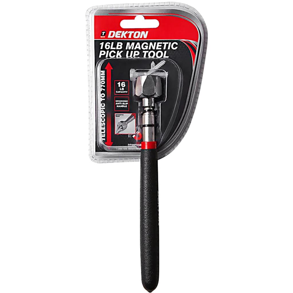 Dekton Telescopic Magnetic Pick Up Tool Magnet  16Lb Lift 660mm Long Reach
