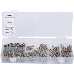 BlueSpot 140pc Assorted DIY Workshop Stainless Steel Tapping Screw Set