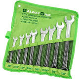 Galway Grip 8pc Long Fully Polished Imperial Combination Spanner Wrench Set