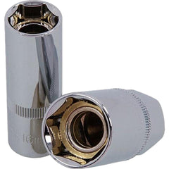 Neilsen 2pc 1/2" Drive Magnetic Spark Plug Square Metric Socket 16mm 21mm