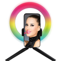 Pixibright LED Phone RGB Ring Light YouTube Tiktok Makeup Video Live Selfie 8"