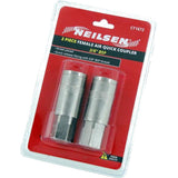 Neilsen 2pc Air Line Fittings Hose Compressor Coupler Connector 3/8" BSP Female