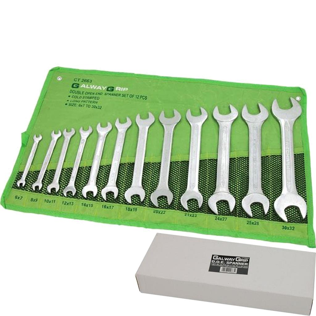 Galway 12pc Cold Stamped Metric Combination Spanner Wrench Set 6mm - 32mm