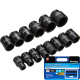 BlueSpot 14pc Metric Shallow Impact Socket Sockets Set 10mm - 32mm 1/2" Drive