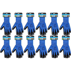 BlueSpot Nitrile Coated Water Resistant Work High Grip Gloves 1pc 6pc Or 12pc