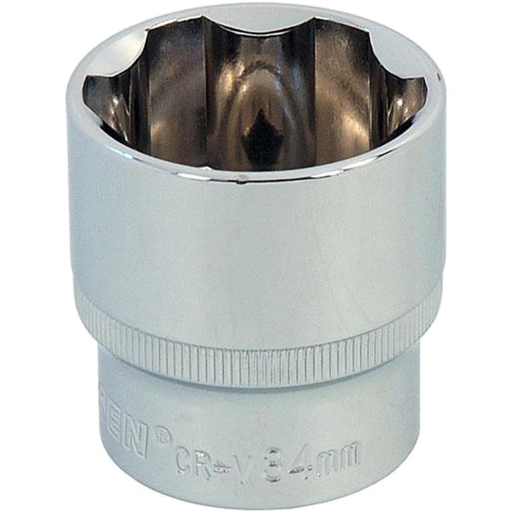 Neilsen 1/2" Drive Standard Shallow Square Metric Single Socket 34mm