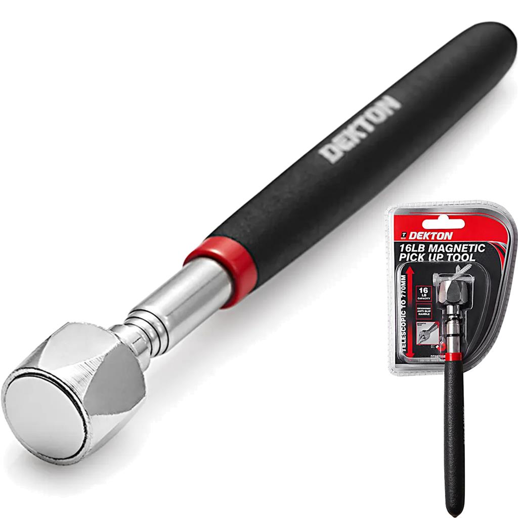 Dekton Telescopic Magnetic Pick Up Tool Magnet  16Lb Lift 660mm Long Reach