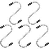 Dekton 5pc Utility S Hooks Hanging Rail Pot Pan Hanger Utensil Clothes Set