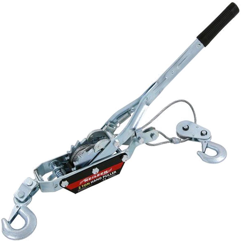 Neilsen 2 Ton Double Hook Cable Puller Hand Winch Turfer Caravan Boat Trailer