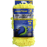 Goodyear Microfibre Car Wash Pad Soft Noodle Scrub Cleaning Sponge 2 In 1