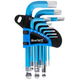 Bluespot 9pc Short Arm Metric Ball Point Hex Allen Key Set Alan 1.5 - 10mm