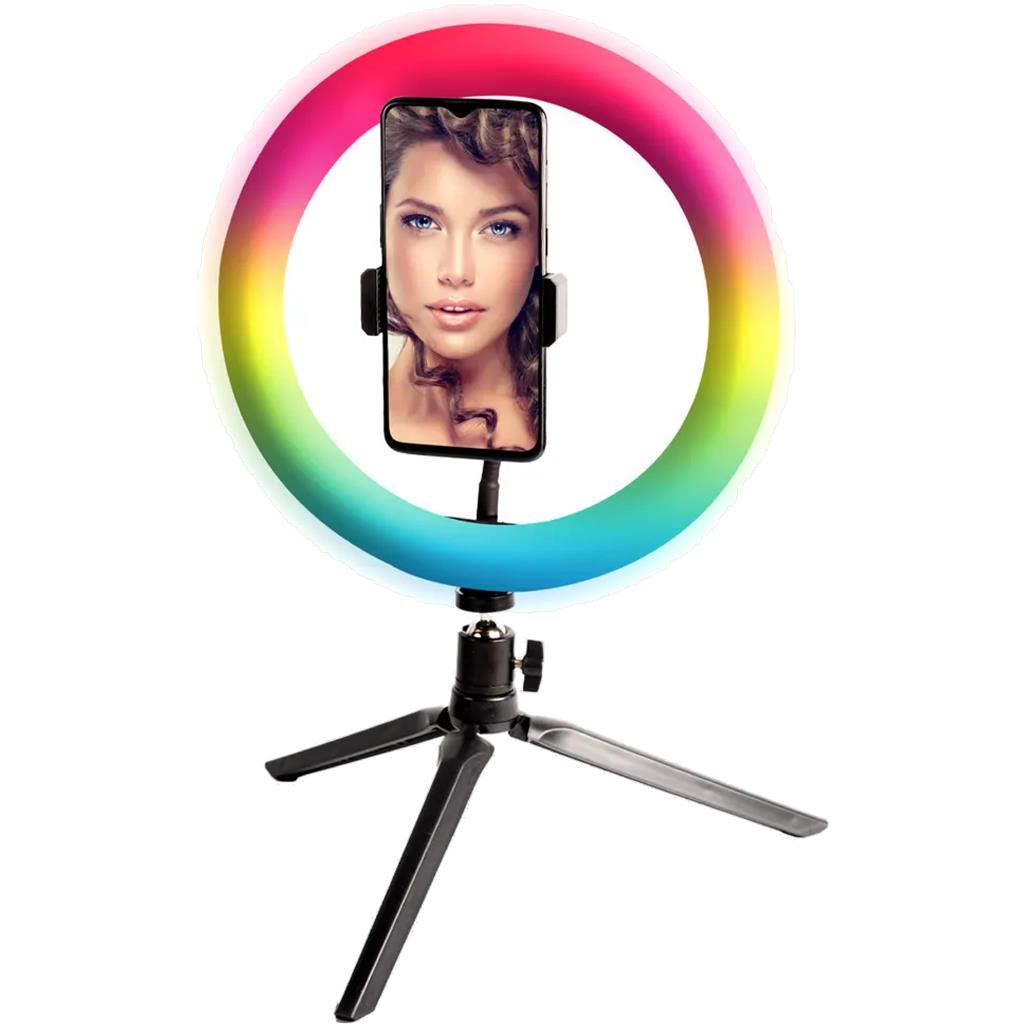 Pixibright LED Phone RGB Ring Light YouTube Tiktok Makeup Video Live Selfie 10"