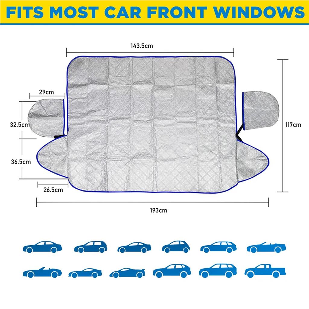 Goodyear Windscreen Quilted Car Window & Mirror Screen Frost Ice Snow Protector