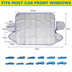 Goodyear Windscreen Quilted Car Window & Mirror Screen Frost Ice Snow Protector