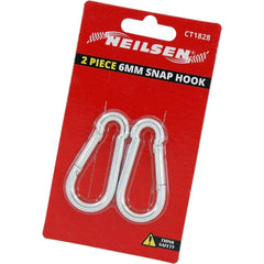 Neilsen 2pc Locking Carabiner Clip Snap Hook Karabiner Carabina Carbine 6mm