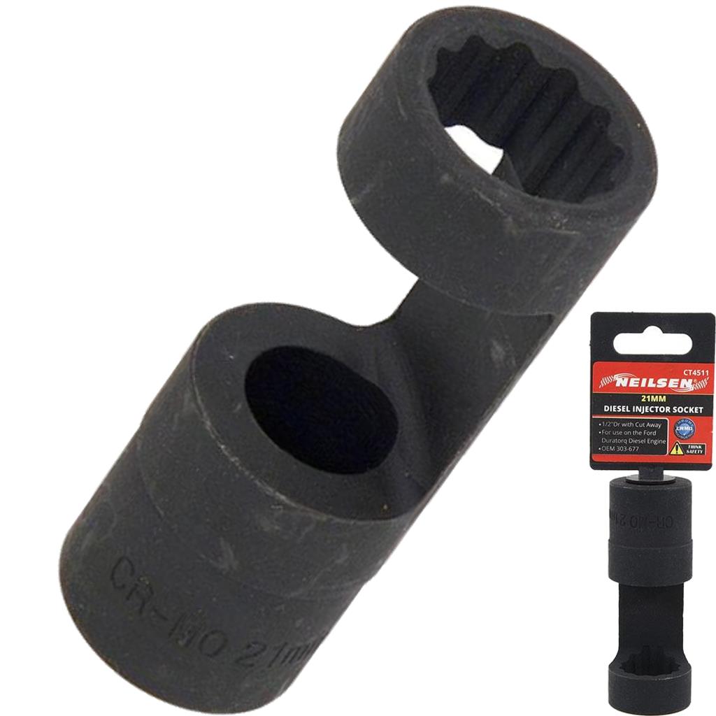 Engine Injector Socket Neilsen 21mm Ford Duratorq Diesel Engine Injector Socket With Cut Away ...