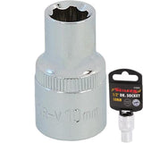 Neilsen 1/2" Drive Standard Shallow Square Metric Single Socket 10mm