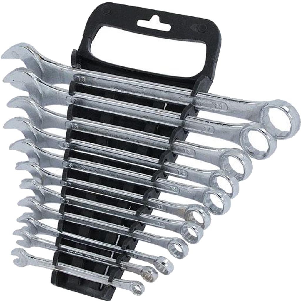 TecTool 11pc Matt Finished Metric Combination Spanner Wrench Set 6mm - 19mm