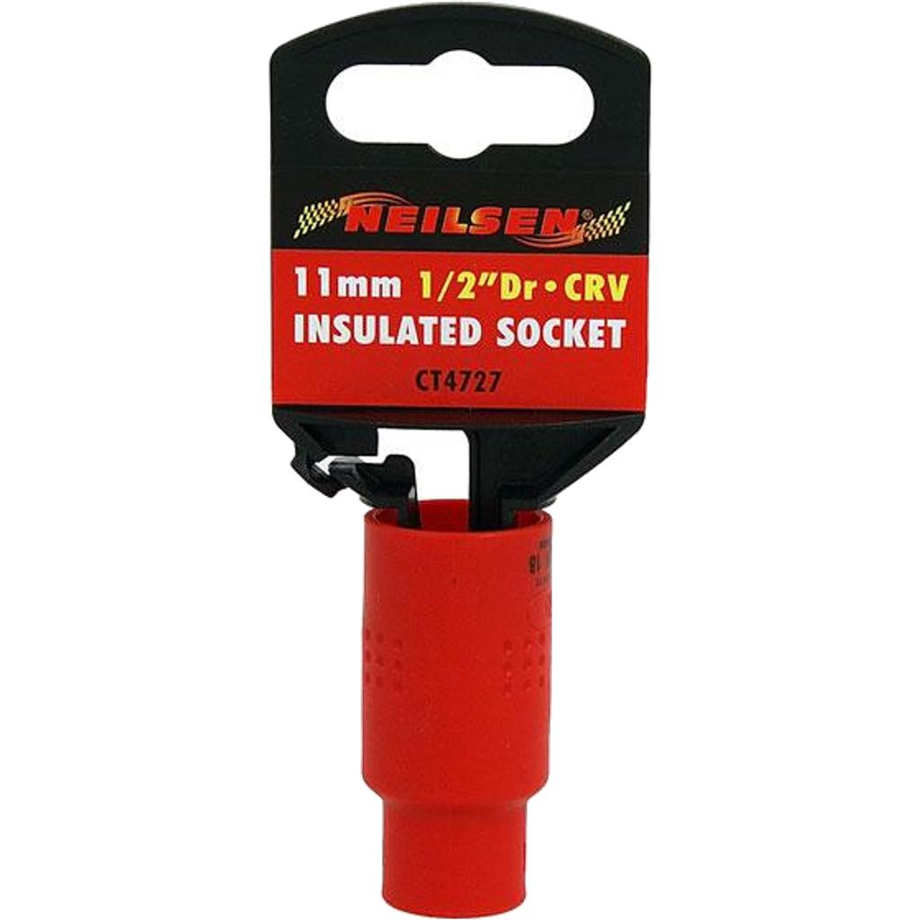 Neilsen 11mm Single Injection Insulated VDE Metric Standard 1/2" Drive Socket