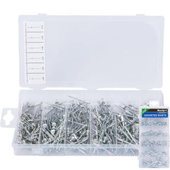 BlueSpot 320pcs Blind Rivet Assorted Hand Pop Aluminium Steel Set 2.4mm - 8mm