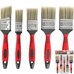 Dekton Soft Grip Paint Brushes Decorating Fence Diy Brush Set 5pc 1" To 2"