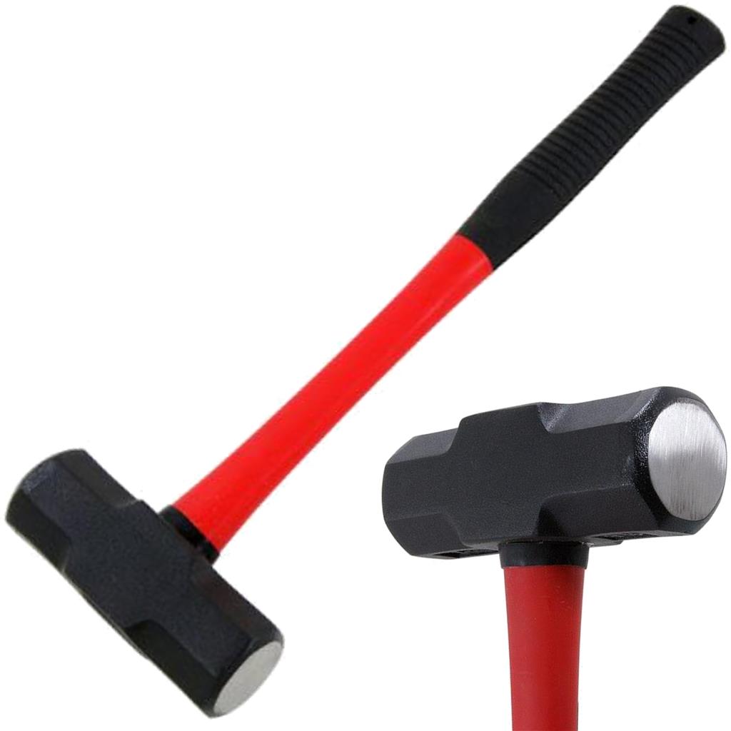 Neilsen 4lb Club Lump Hammer Hardened Steel Head Fibreglass Grip Handle 1.8Kg