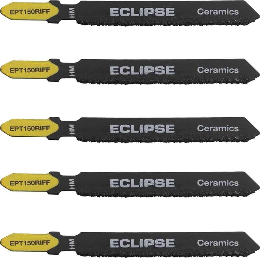 Eclipse 5pc Jigsaw Blade Set T Shank Clean Fast Cut Blades For Soft Ceramic