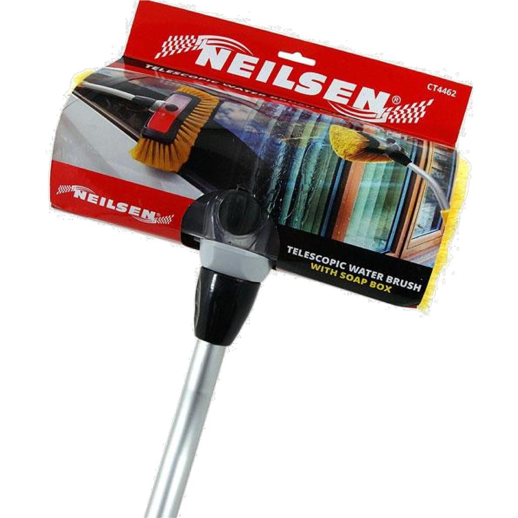 Neilsen Car Wash Brush with Soap Box Water Fed Telescopic Extendable Handle