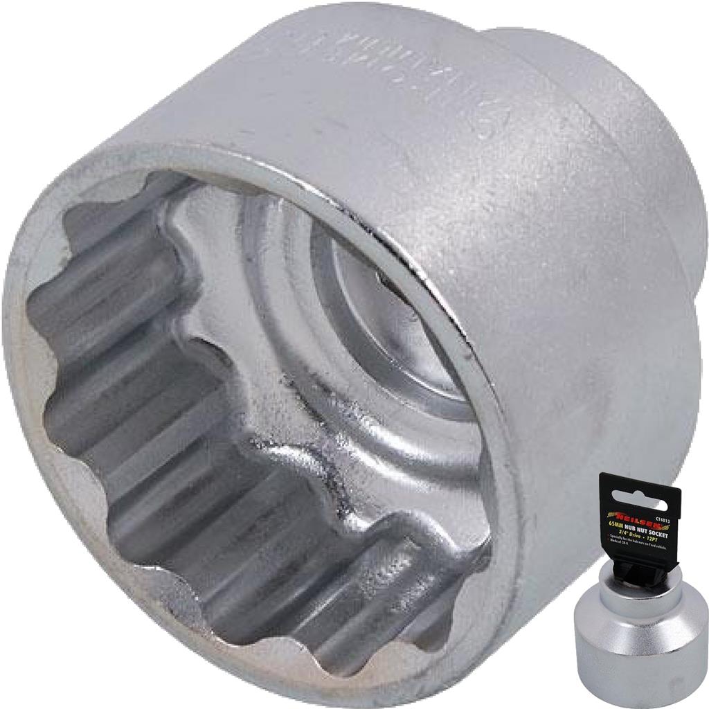 Neilsen 3/4" Drive Standard Metric Single Hub Nut Socket 65mm 12pt Ford Transit