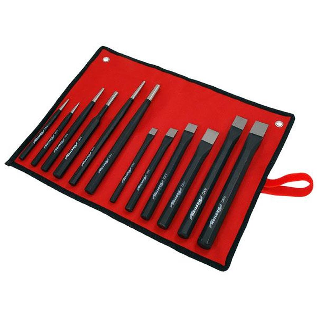 Neilsen 12pc Punch & Chisel Set Hand Tools Mechanical Metal Holes Drill Punches.