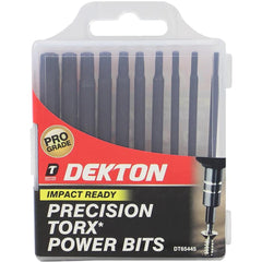 Dekton 10pc Torx Precision S2 Steel Impact Drill Drive Bits 75mm Bit T7 - T40